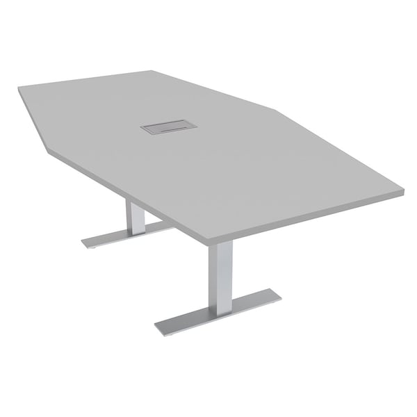 45.25 in W, 71.5 in L, 29 in H, Engineered Wood Top, Grey